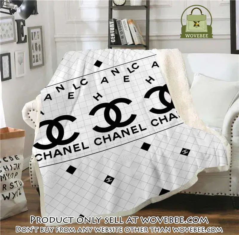 Chanel white fashion luxury brand fleece blanket comfortable blanket wvb4851486
